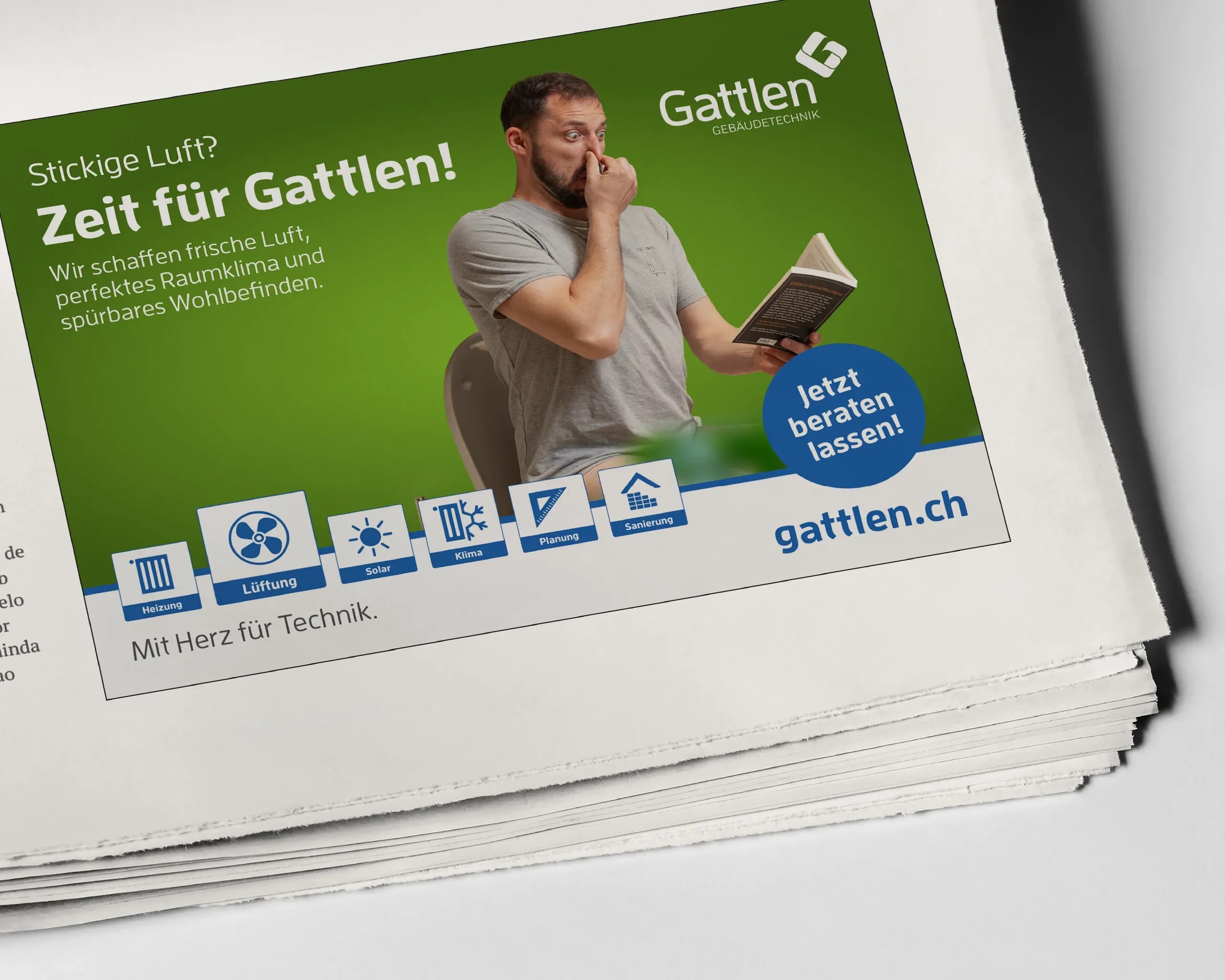 Bild aus dem Projekt «Gattlen Gebäudetechnik – Markenentwicklung, Website & Kommunikation» für Gattlen Gebäudetechnik